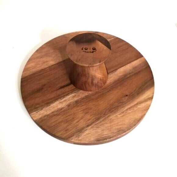 New Acacia Wood Cake Stand 12 -inch - Picture 6 of 7